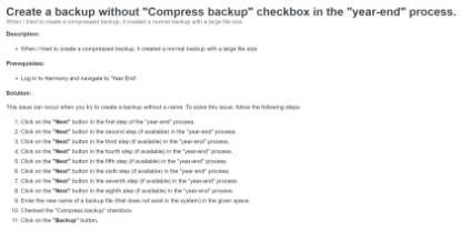 Picture of Create a backup without "Compress backup" checkbox in the "year-end" process.