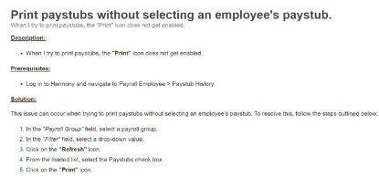 Picture of Print and Email paystubs by selecting an employee's paystub.