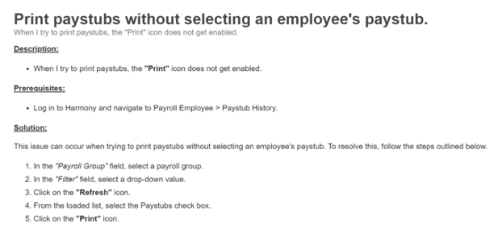 Picture of Print and Email paystubs by selecting an employee's paystub.