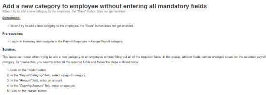 Picture of Assign a new Payroll Category to Employee 
