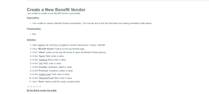 Picture of Create a New Benefit Vendor