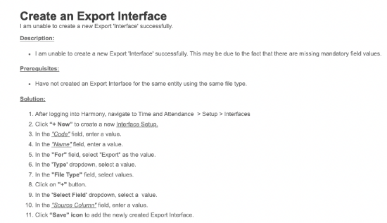 Picture of Create an Export Interface  