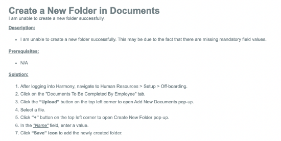 Picture of Create a New Folder in Documents under Off Boarding