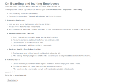 Picture of On Boarding and Inviting Employees 