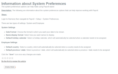 Picture of Information about System Preferences 