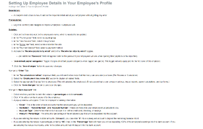Picture of Setting Up Employee Details In Your Employee’s Profile